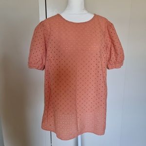 Blouse Top AVA & VIV  Sz X Terracotta 100% Cotton